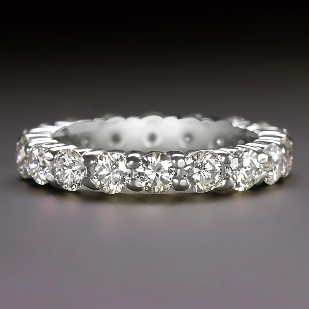 2.20ct Diamond Eternity Ring Wedding Band Very Good Round Cut White ...