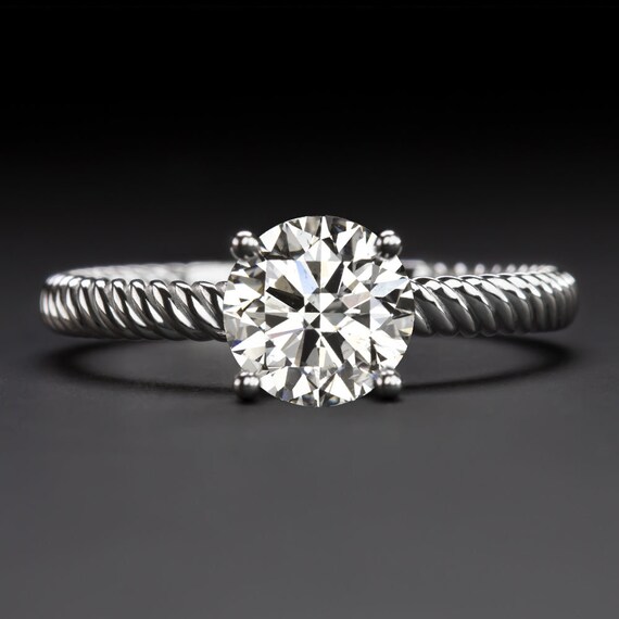 Gia certified 1 carat diamond best sale ring