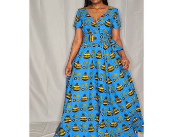 Ankara maxi dress