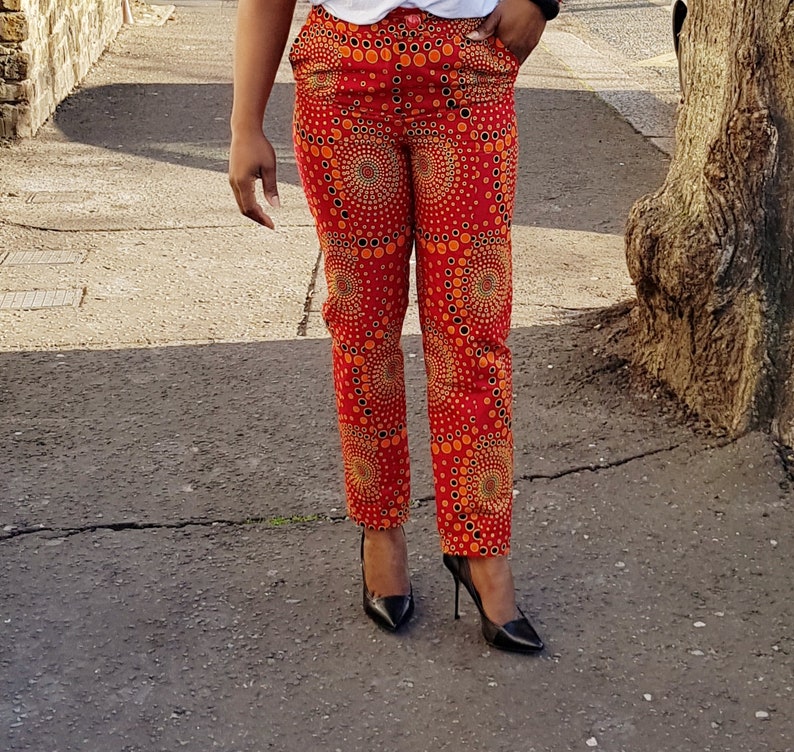 Ankara African Print Fabric Trousers Etsy