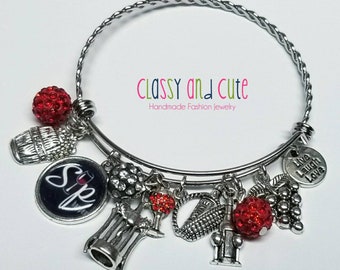 Wein Charm Armband