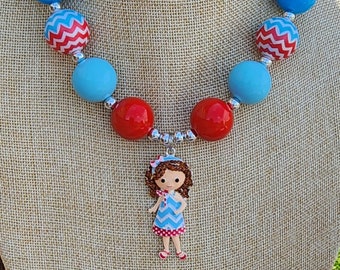 Chevron Girl Necklace