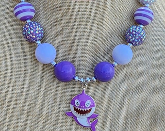 Purple Shark Necklace