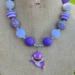 Purple Shark Necklace