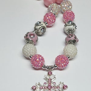 Pink Cross Necklace