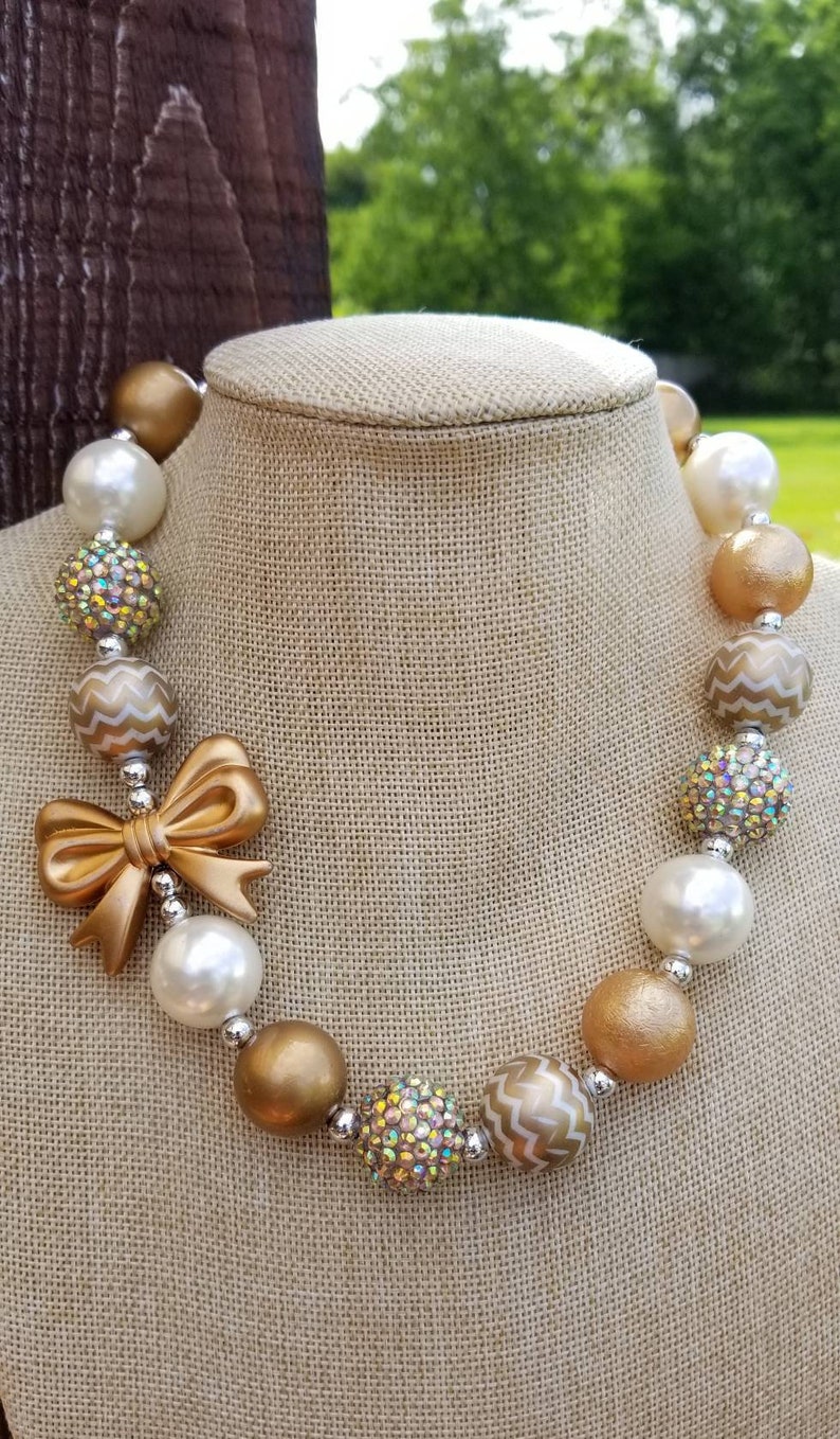 Gold Bow Necklace