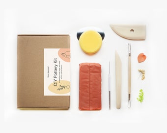 DIY Keramik Kit, Air Dry Clay Kit, Terracota Air Dry Clay Kit, Muttertagsgeschenk