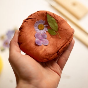 Air Dry Clay and Floral Imprinting