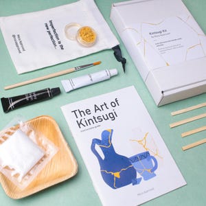 Kit fai da te Kintsugi – Riparazione di ceramiche dorate, set di artigianato Wabi Sabi