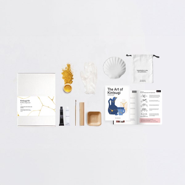 Kit de réparation Kintsugi avec coque en céramique, cadeaux pour la maison