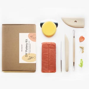 DIY Pottery Kit -  Air Dry Clay Kit - Terracotta Air Dry Clay Kit - Mother&#39;s Day Gift