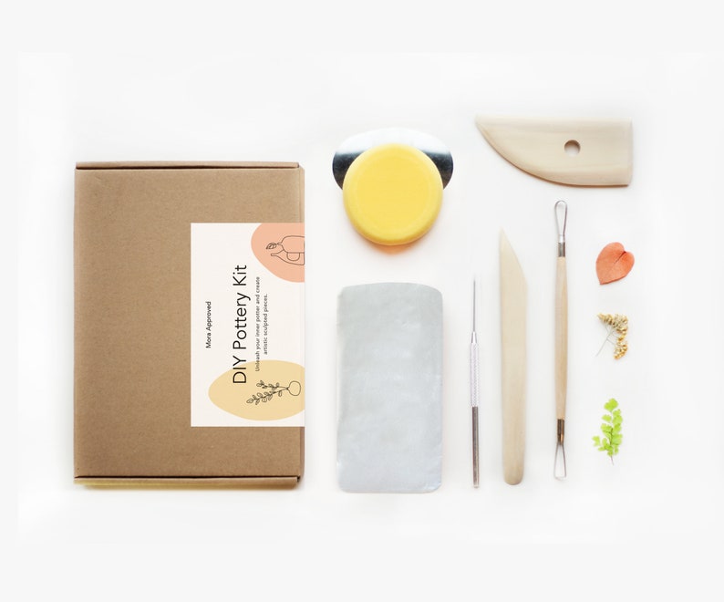 DIY Pottery Kit Home Craft Kit Adult Craft Air Dry Clay Etsy