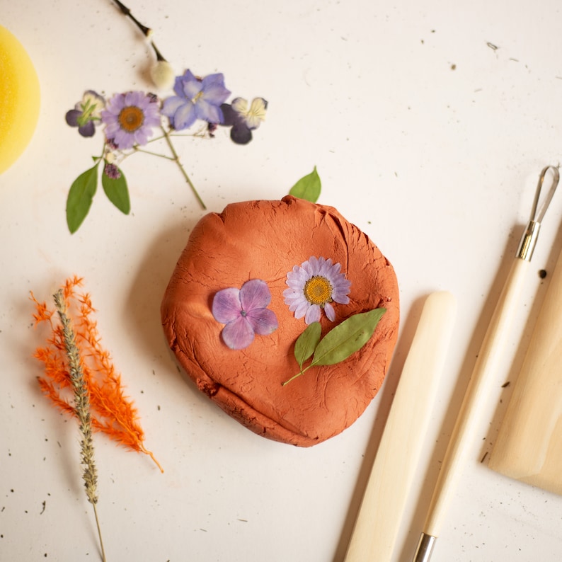 Kit de poterie à faire soi-même, kit d'artisanat pour la maison, travaux manuels pour adultes, kit d'argile séchée à l'air, kit maison et bricolage, cadeau de fête des mères image 3