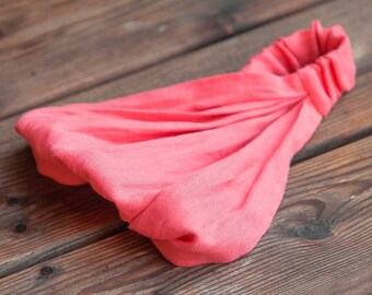 Headband Adult, Linen Wide Headband, Fabric Hairband