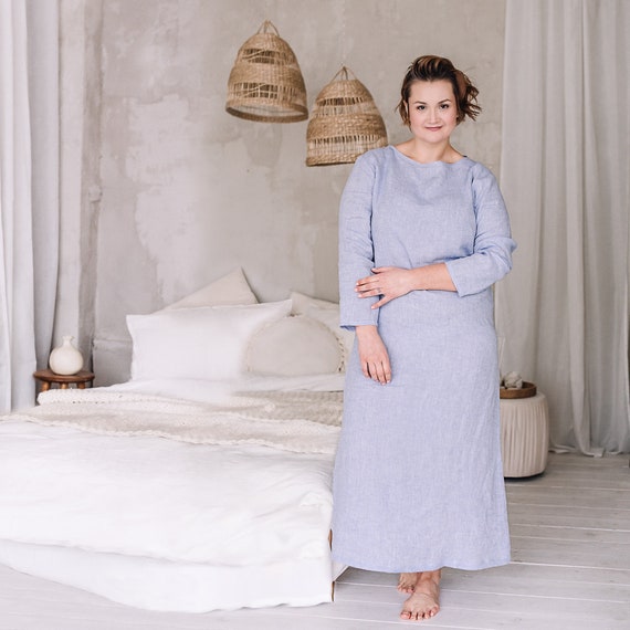 Linen Modest Dress Plus Size Women Summer Dress Maxi for Tall Women Etsy Canada