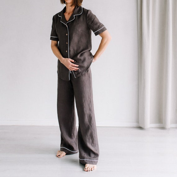 Women's Linen Pajama Set