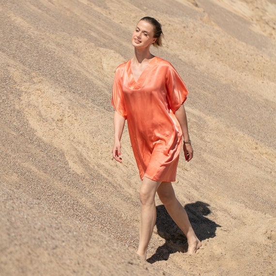 silk beach dress