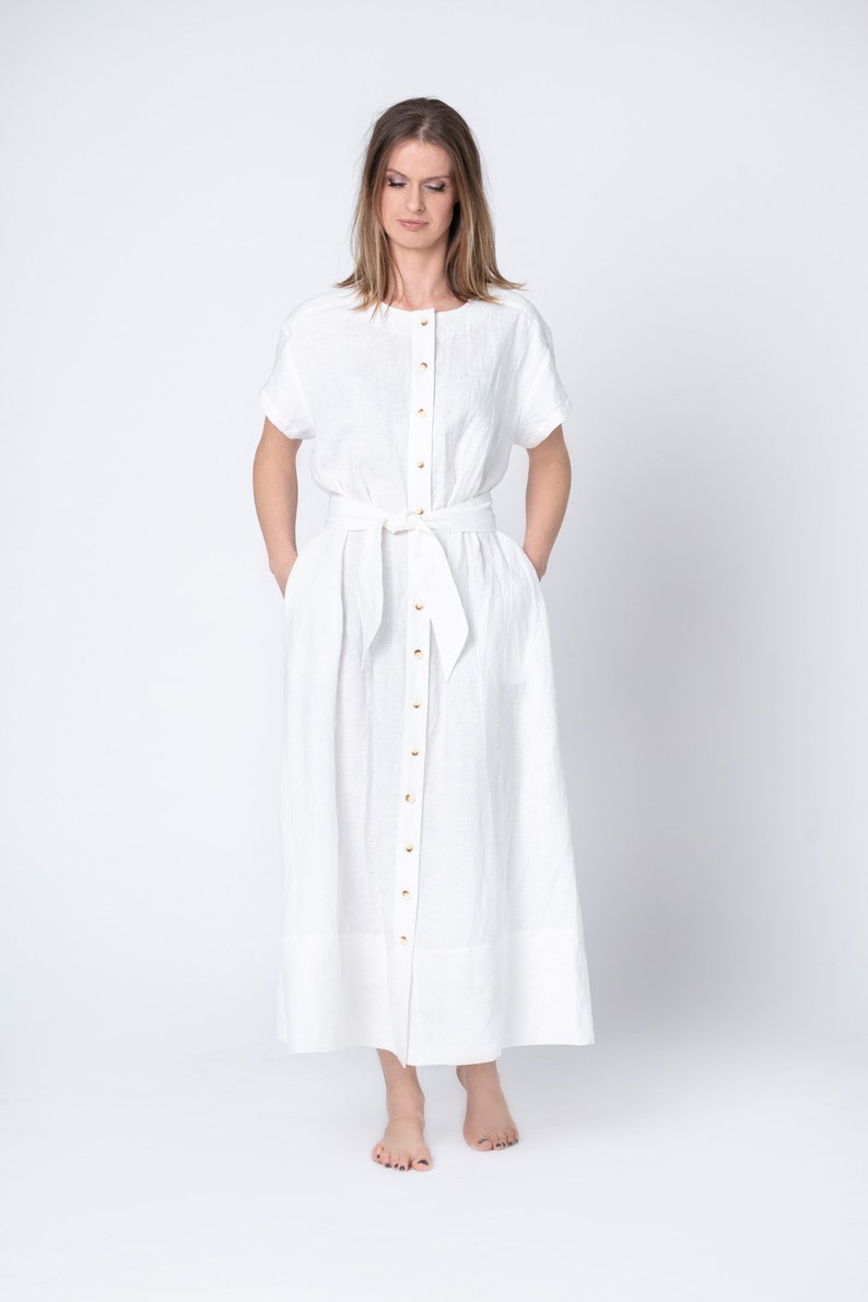 button down maxi shirt dress