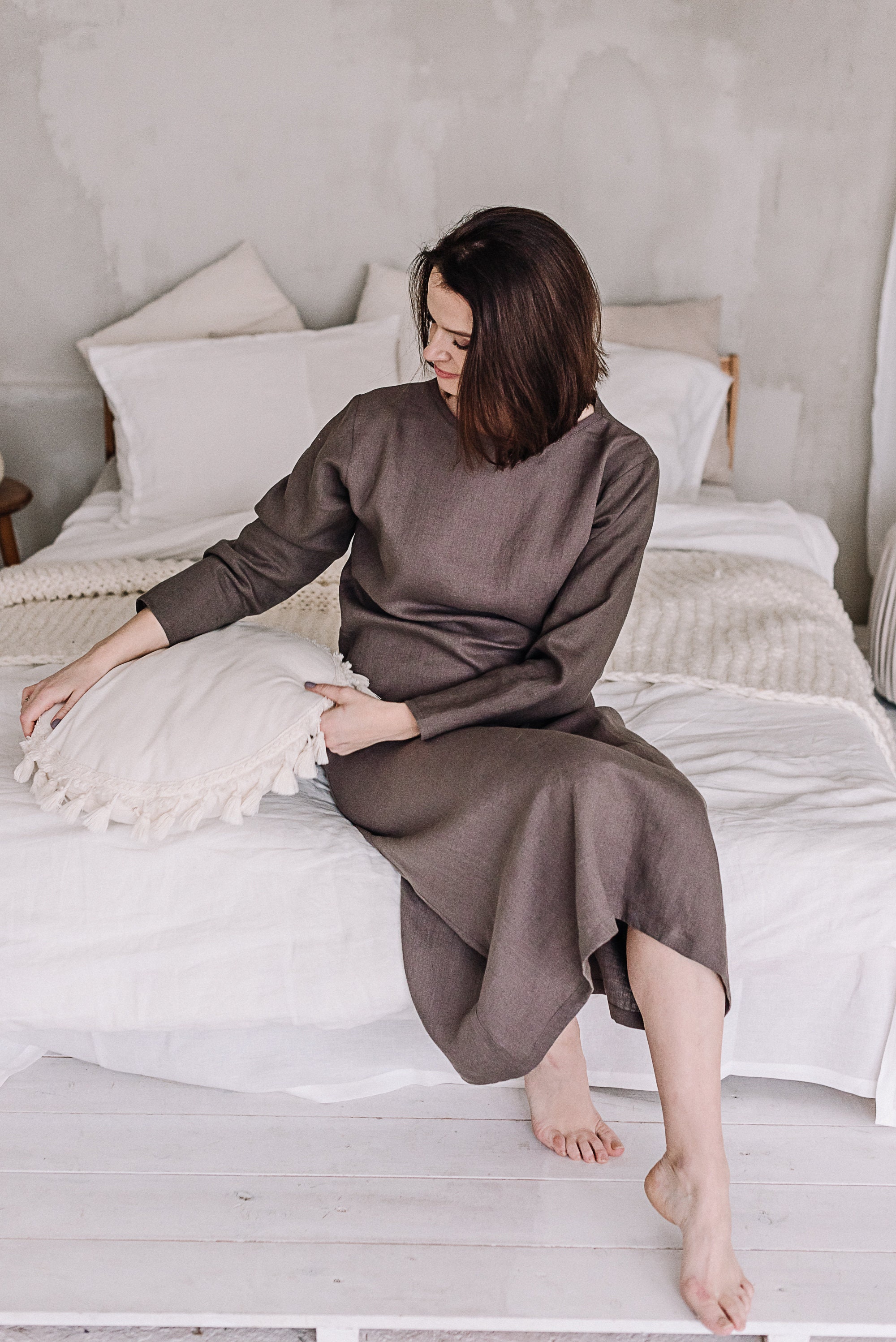 Long sleeve maxi nightdress 2025