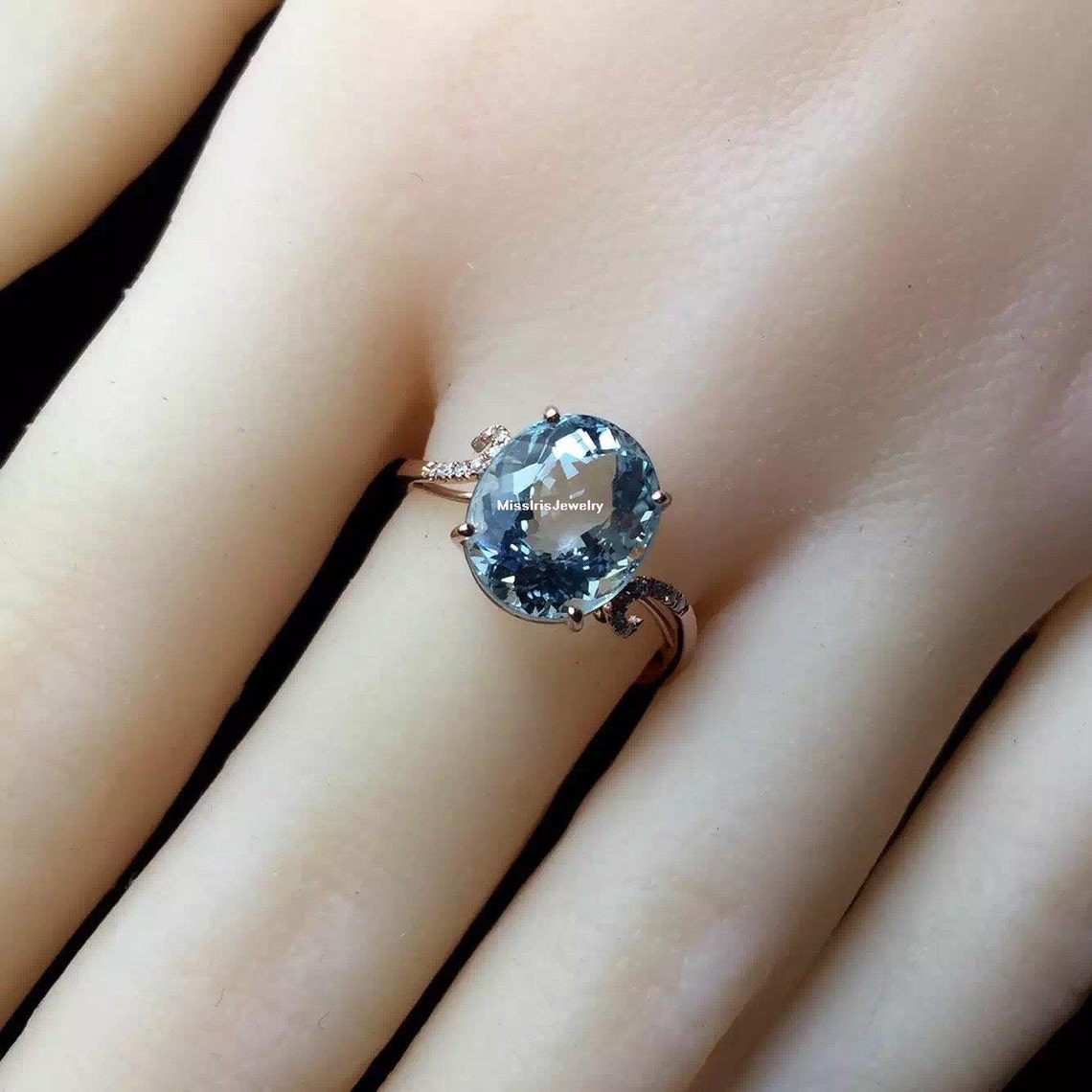 Aquamarine Engagement Ring Etsy