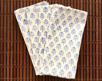 Home Use Personal Use Custom Order Napkins Hand Block Print Napkins Block Print Napkins Cotton Napkins For Dinning Table
