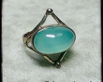 Chrysoprase Silver Ring