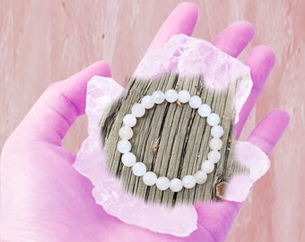 Rose Quartz Faceted 8mm Faceted Bracelet, Man Bracelet,Women Bracelet,Love Bracelet, Mala Bracelet,Friendship,Love Bracelet,Chakra Bracelet