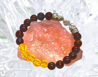 Wealth Fengsui  Bracelets,Citrine,Tiger Eye,White Turquoise 8mm Bracelet ,Gemstone Bracelet,Women Bracelet,Man Bracelet,Luck ,Money Bracelet