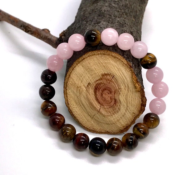☆ピンクタイガーアイ＆ローズクォーツ ロザリオ☆~Pink Tiger Eye~ ☆ピンクタイガーアイ＆ローズクォーツ ロザリオ☆~Pink Tiger