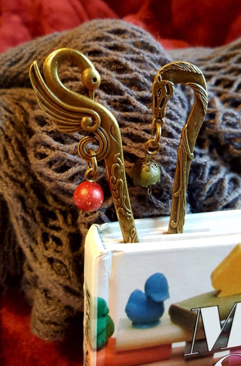 Swan Page Keeper Memorial Bead Swan Horse Page Keeper Book Mark Swan Memorial Bookmark Horse Swan Book Mark Horse Book Mark
