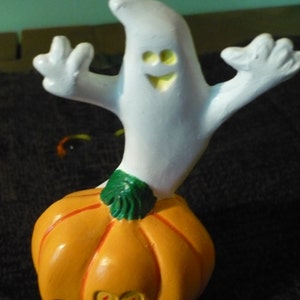 Halloween Ghost and Pumpkin image 1