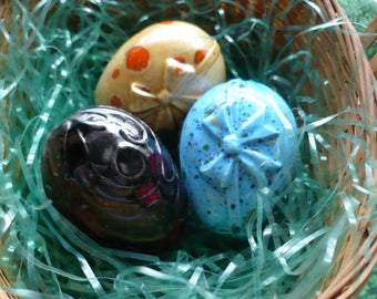 Easter Eggs with Ribbons