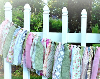 Shabby Chic Garland/Vintage Wedding/Rustic Wedding/Barn Wedding/Home Dec/Shower Decorations