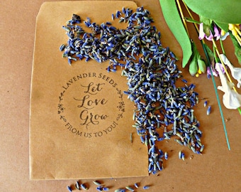 Lavender Wedding Toss Favors: Kraft Seed Packets