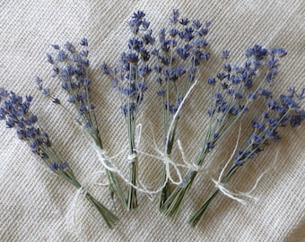 Mini Dried Lavender Bouquets: 2024 Harvest, Wedding Favors