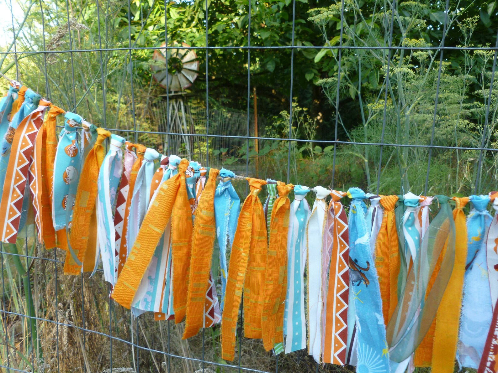 Lion Birthday Banner Wild Things Rag Tie Banner, High Chair Garland