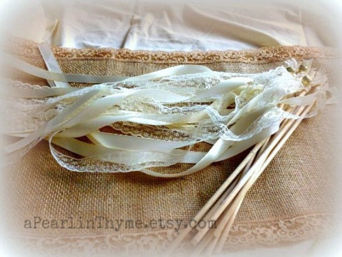 Vintage Inspired Wedding Wands With Bells Wedding Favors Etsy