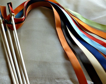 Custom Wedding Wands: Ribbon Colors & Free Bells