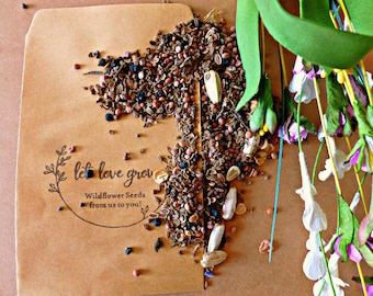 Wildflower Seed Packets: Rustic Wedding Favors, Bridal Shower Favors