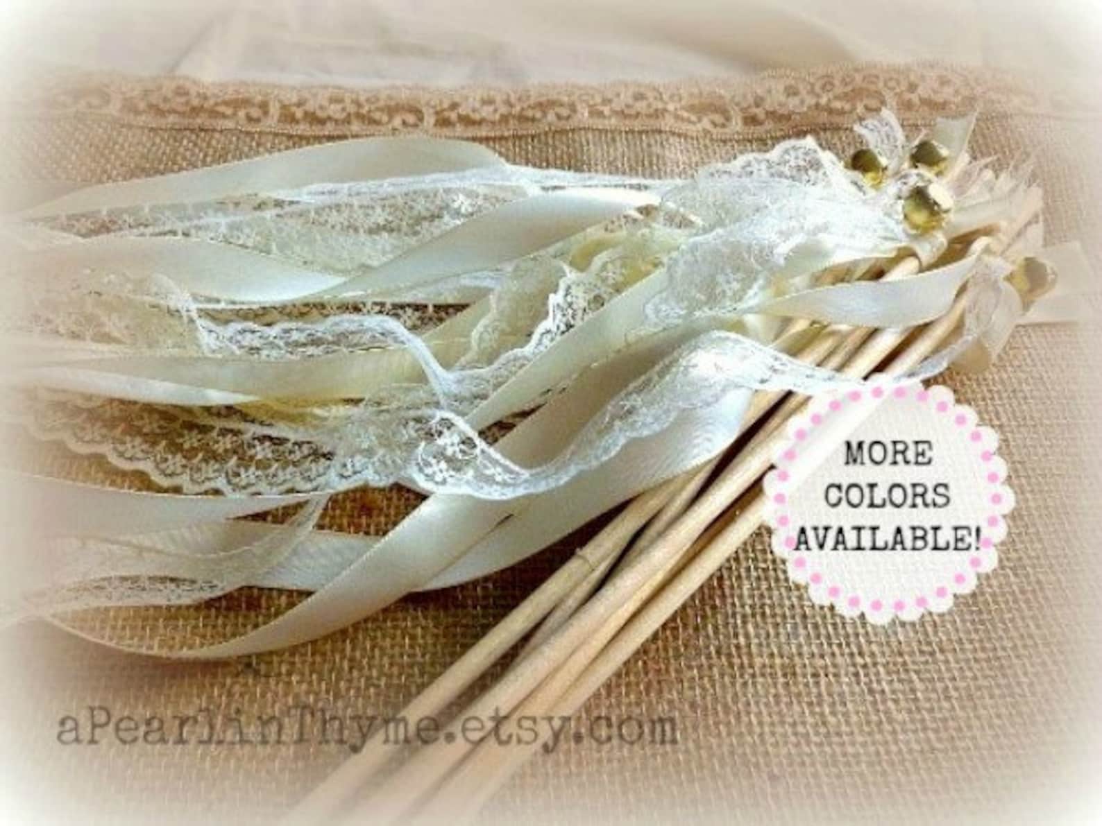 Vintage Inspired Wedding Wands With Bells Wedding Favors Etsy