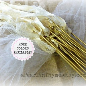 Wedding Wands of The Century, Wedding Favors, You Choose Colors, Ribbon Wands, Streamers, Wedding Send Off, Wedding Guest, Vintage Wands
