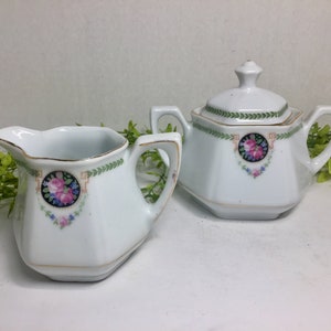 Vintage German Sugar and Creamer