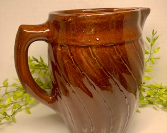 Vintage Monmouth Brown Stoneware Pitcher 1950’s