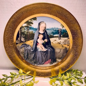 Vintage The Pickard Christmas Plate 1978 Detail from “ Rest On the Flight into Egypt”
