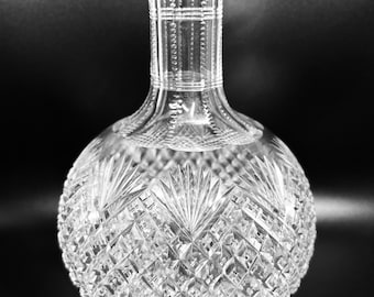 Antique American Cut Crystal Brilliant Period 1900’s Water Bottle Decanter