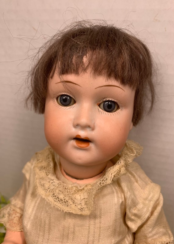 Antique German Porcelain Baby Doll Open Shut Eyes Marked