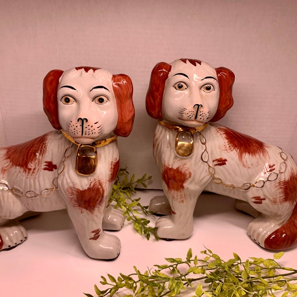 Winterthur Museum of Delaware Reproduction Lot if Two Staffordshire Mantle Dogs