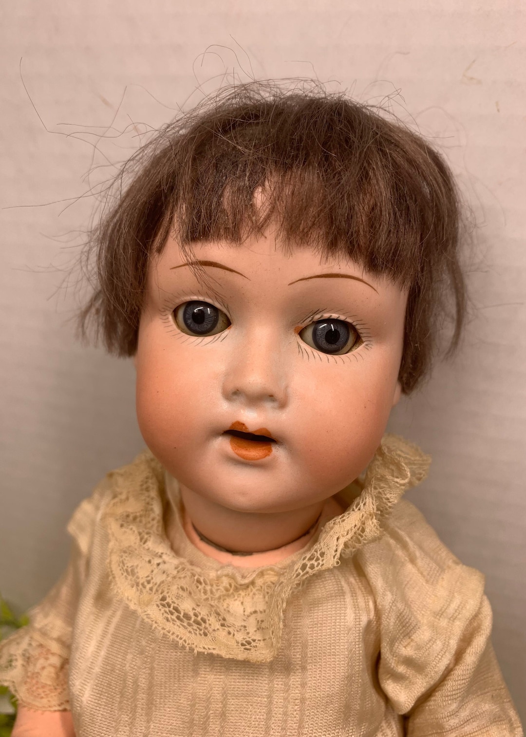 Antique German Porcelain Baby Doll Open Shut Eyes Marked