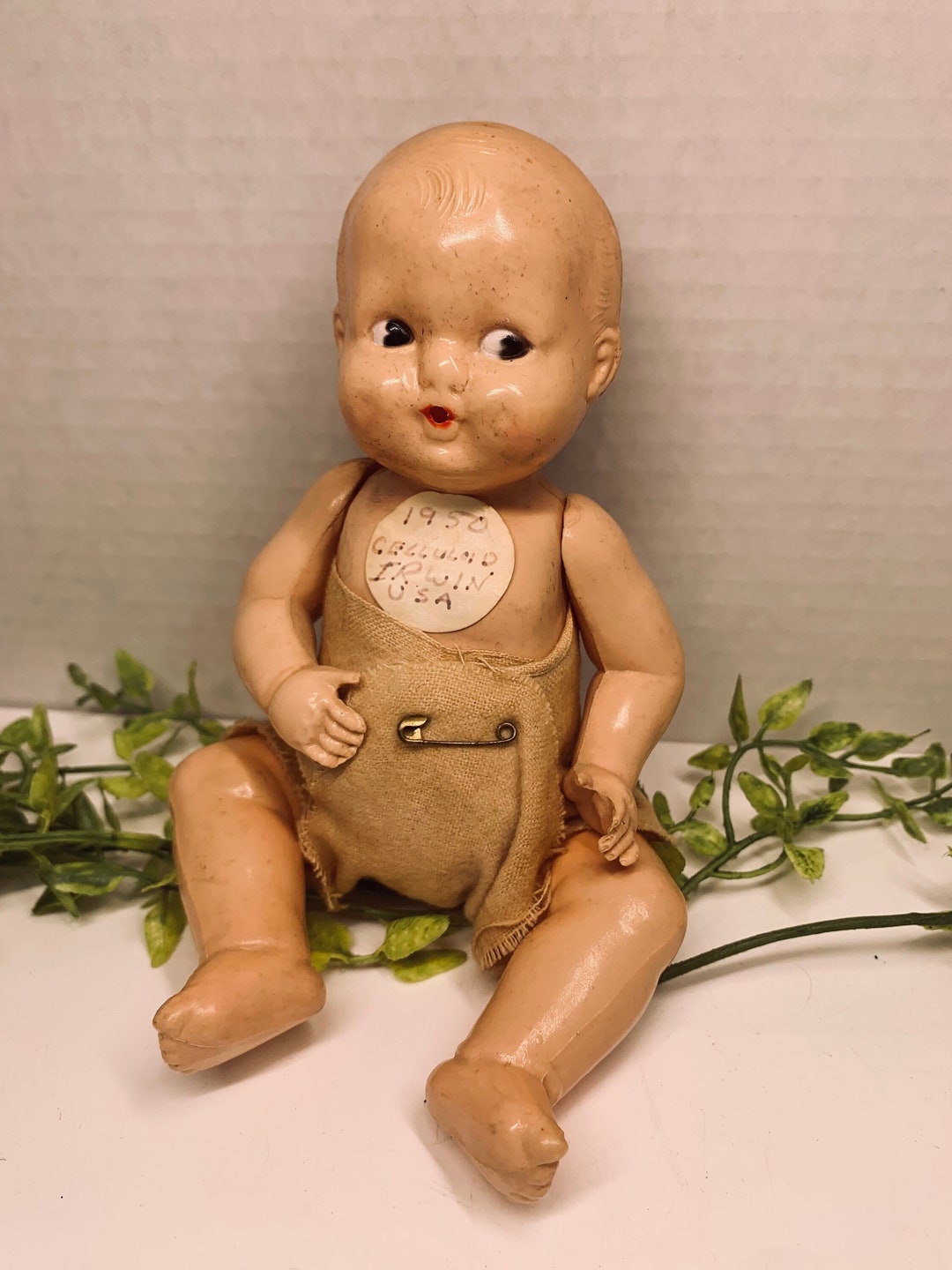 Antique Celluloid Baby Doll Made in USA Irwin 1950s Doll Etsy