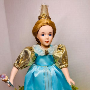 Cinderella  Fairy Godmother Porcelain Doll Danberry Mint Storybook Porcelain Doll Collection